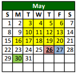 District School Academic Calendar for Pearsall Junior High for May 2022
