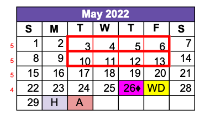 District School Academic Calendar for Austin Elementary for May 2022