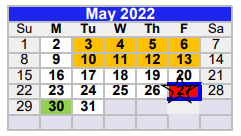 District School Academic Calendar for Pewitt Elementary for May 2022