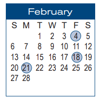 District School Academic Calendar for R C Edwards Middle for February 2022