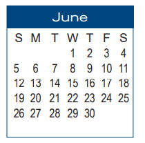 District School Academic Calendar for Hagood El for June 2022