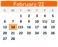 District School Academic Calendar for Pilot Point Selz Middle for February 2022