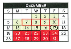 District School Academic Calendar for Pittsburg Elementary for December 2021