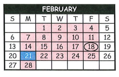 District School Academic Calendar for Pittsburg Middle for February 2022