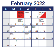 District School Academic Calendar for Spring Garden Early Childhood School for February 2022