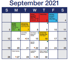 District School Academic Calendar for Allegheny Trad Mid Acad for September 2021