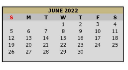 District School Academic Calendar for Pleasant Grove High School for June 2022