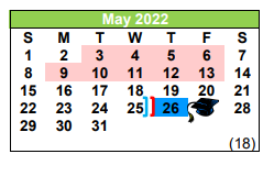 District School Academic Calendar for C A R E Academy for May 2022