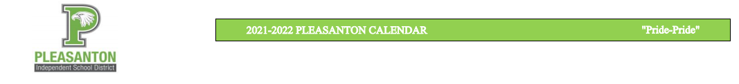 District School Academic Calendar for Pleasanton El