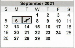 District School Academic Calendar for Austin Middle School for September 2021