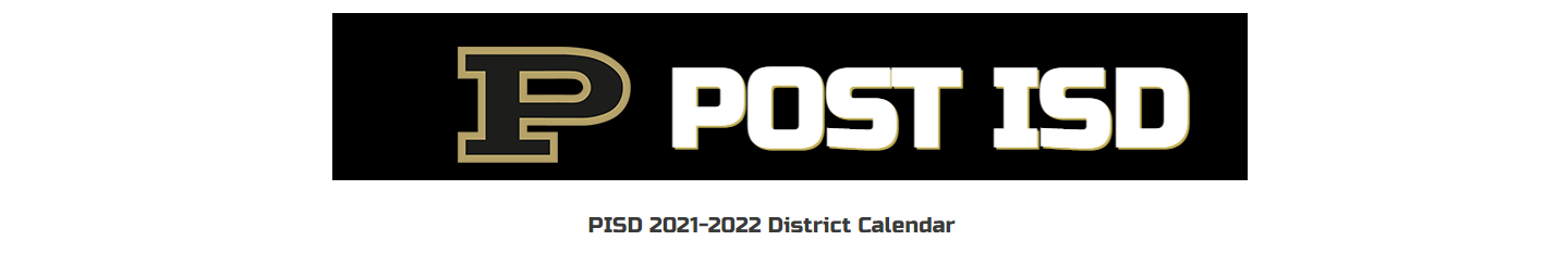 District School Academic Calendar for Post Elementary