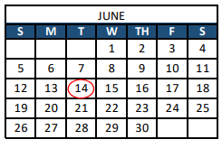 District School Academic Calendar for Lesher Junior High School for June 2022