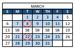 District School Academic Calendar for Lincoln Junior High School for March 2022