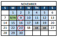 District School Academic Calendar for Rocky Mountain High School for November 2021