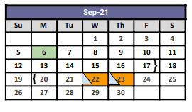 District School Academic Calendar for Lucy Rede Franco Middle School for September 2021