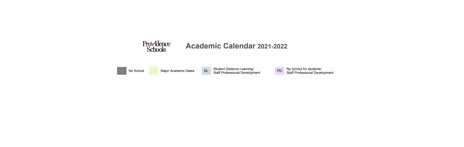 District School Academic Calendar Key for Academy Of Service