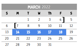 District School Academic Calendar for Rains Elementary for March 2022