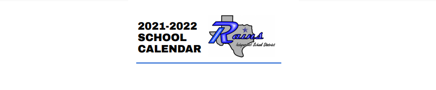 District School Academic Calendar for Rains Jr High