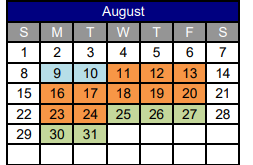 District School Academic Calendar for Randolph Middle for August 2021