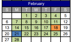 District School Academic Calendar for Randolph High School for February 2022