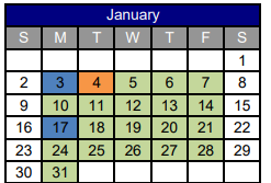 District School Academic Calendar for Randolph Middle for January 2022