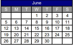 District School Academic Calendar for Randolph Middle for June 2022