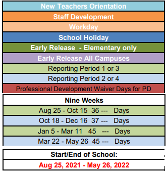 District School Academic Calendar Legend for Randolph High School