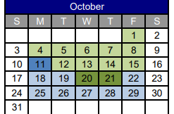 District School Academic Calendar for Randolph Middle for October 2021