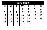 District School Academic Calendar for Stricklin Elementary for June 2022