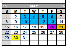 District School Academic Calendar for Rice High School for May 2022