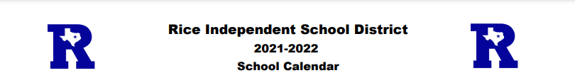 District School Academic Calendar for Rice High School