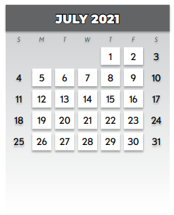 District School Academic Calendar for Richardson Terrace Elementary for July 2021