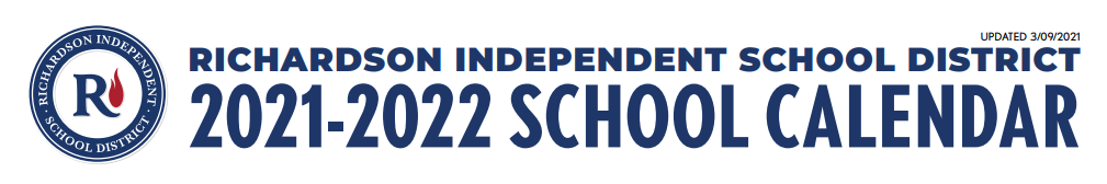 District School Academic Calendar Key for Richardson West Junior High
