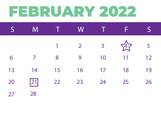 District School Academic Calendar for Pine Grove Elementary for February 2022