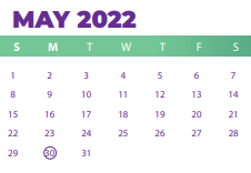 District School Academic Calendar for Watkins-nance Elementary for May 2022