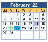 District School Academic Calendar for Morgan Road Middle School for February 2022