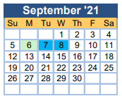 District School Academic Calendar for Barton Chapel Elementary School for September 2021