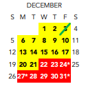 District School Academic Calendar for Thomas C. Boushall Middle for December 2021