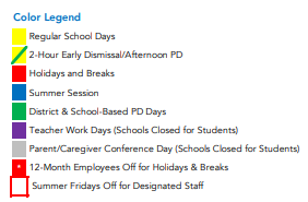 District School Academic Calendar Legend for Overby-sheppard ELEM.