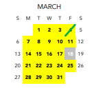 District School Academic Calendar for Swansboro ELEM. for March 2022