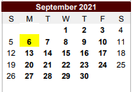 District School Academic Calendar for Marlin Alternative Education Progr for September 2021