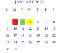 District School Academic Calendar for La Union Elementary for January 2022