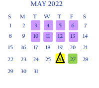 District School Academic Calendar for Alto Bonito Elementary for May 2022