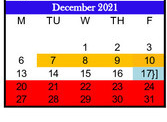 District School Academic Calendar for Rivercrest Junior High for December 2021
