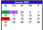 District School Academic Calendar for Rivercrest Junior High for January 2022