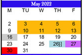 District School Academic Calendar for Rivercrest Junior High for May 2022