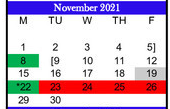 District School Academic Calendar for Rivercrest Elementary for November 2021