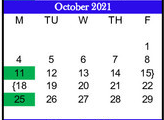 District School Academic Calendar for Rivercrest Junior High for October 2021