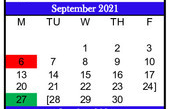 District School Academic Calendar for Rivercrest Elementary for September 2021