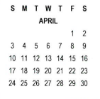 District School Academic Calendar for John F. Kennedy Elementary for April 2022
